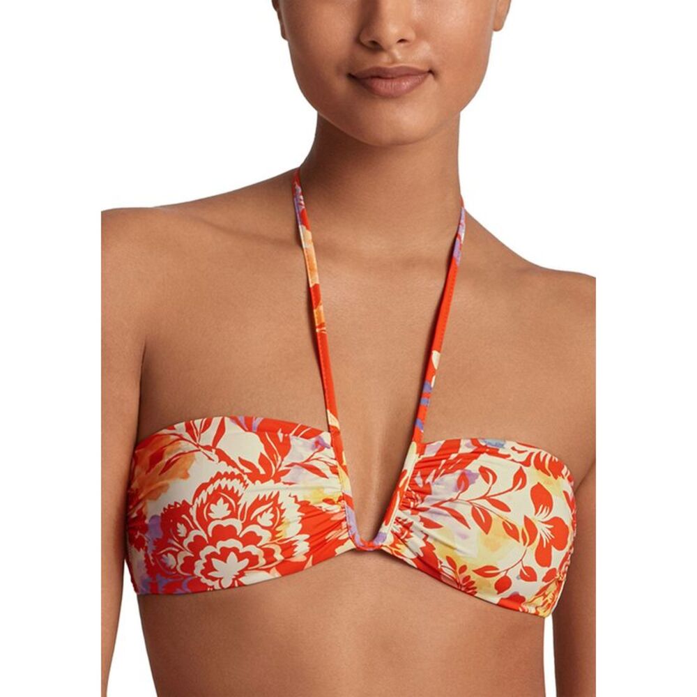 Lauren Ralph Lauren Womens Shirred U-Neck Bikini Top 6 Multi - NWT $90